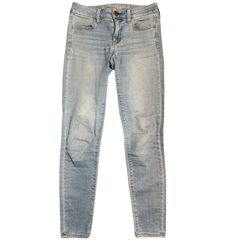 AMERICAN EAGLE Super Stretch Jeggings Light Wash Skinny Jeans Size 2